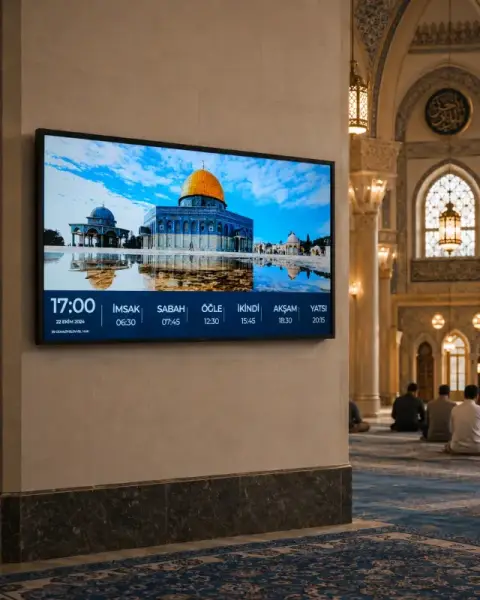 Vakitmatik LCD cami saati ve namaz vakti ekranı
